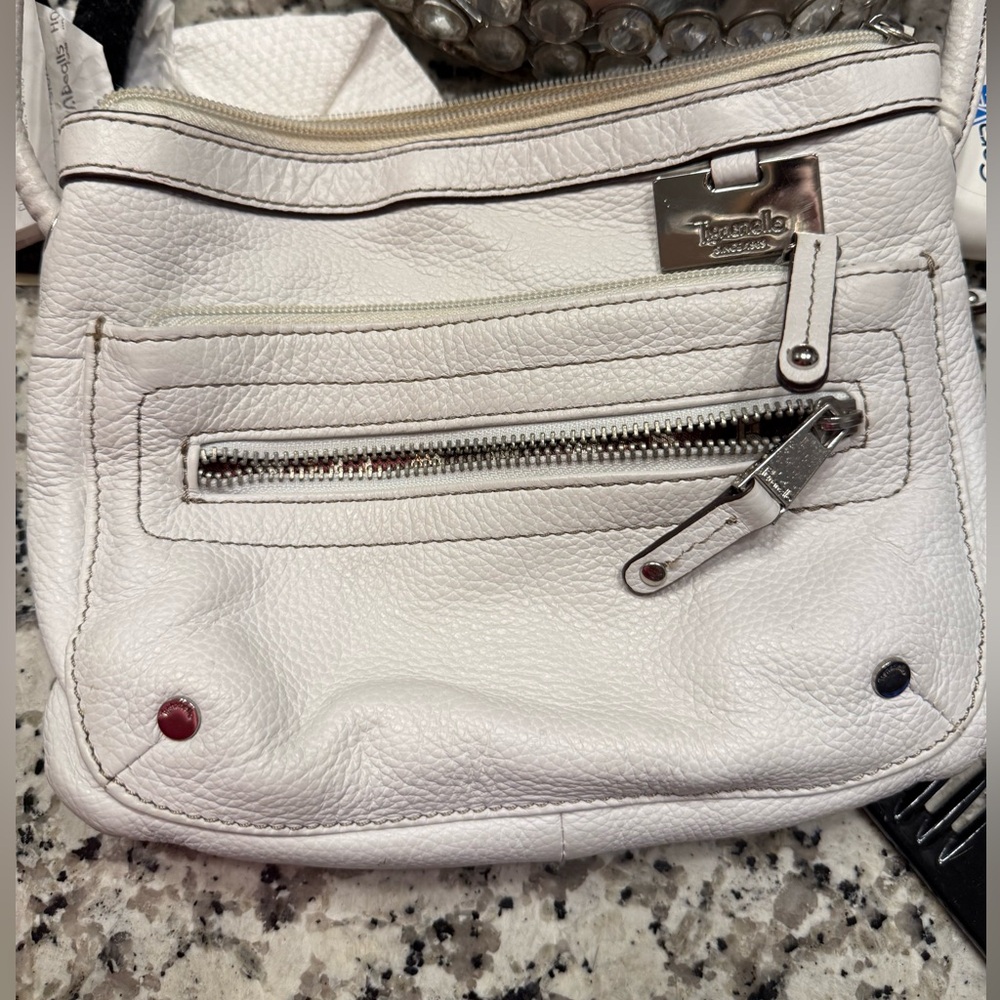 Tignanello White Leather Handbag